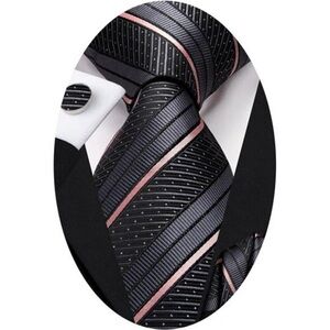 Mens Silk Tie Set Plaid Paisley Stripe Necktie Pocket Square Cufflinks Gift new